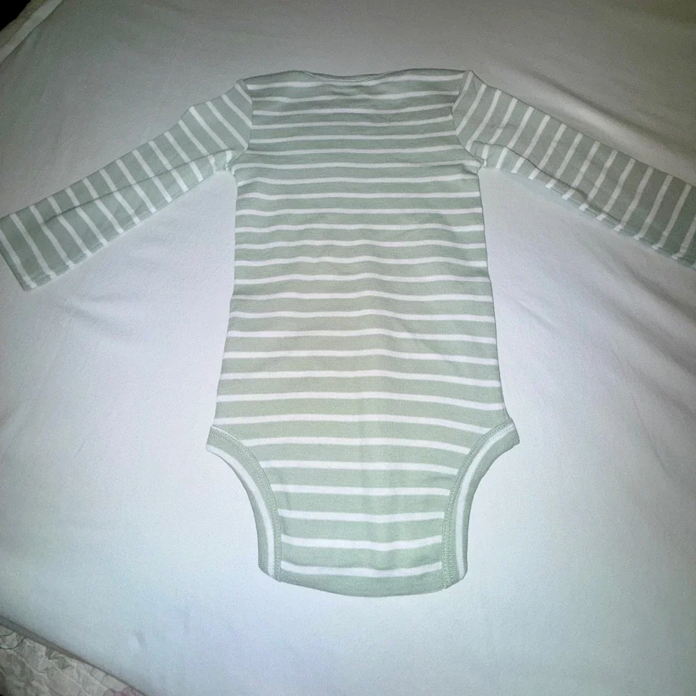 Carter's Child of Mine 3pc Outfit‎ Set 12M Green White NEW Stripes Duck Print